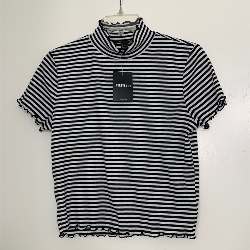 Black/White Striped Forever21 shirt